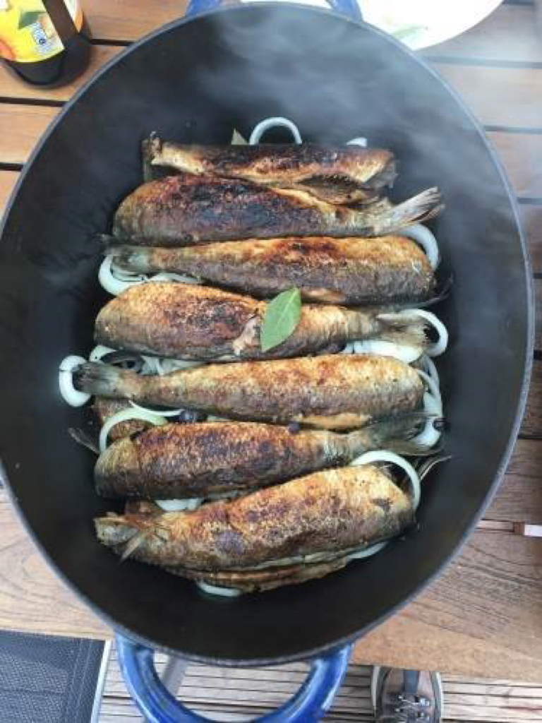 Marinated fried herring