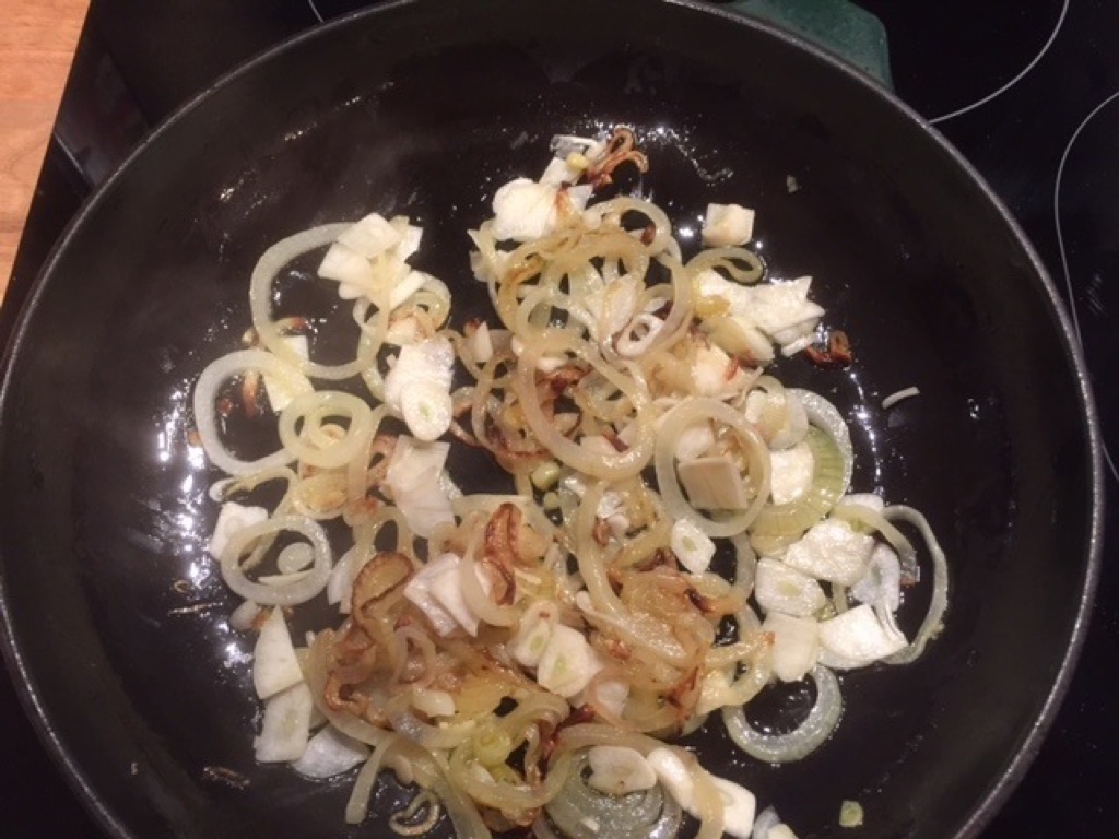 Corn salad with chicken liver in balsamico