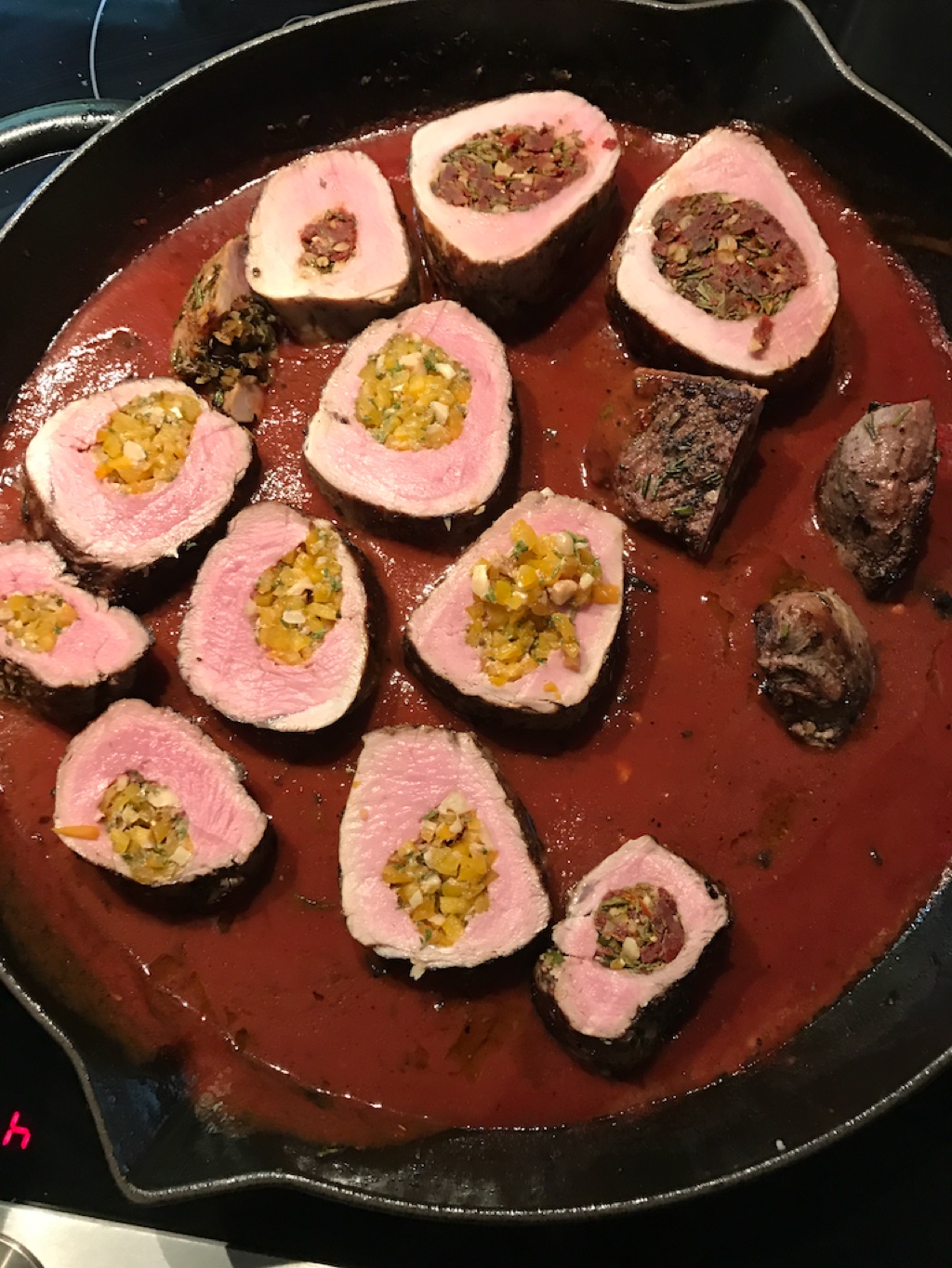 Stuffed pork fillet