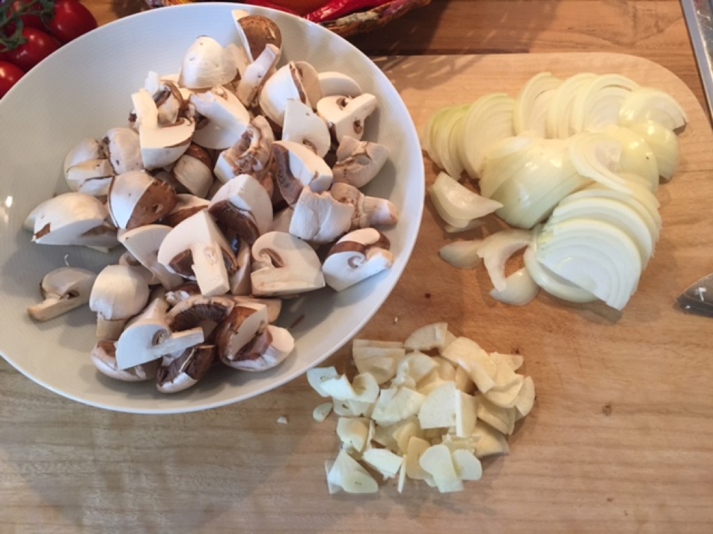 Steaks with mushrooms in balsamic